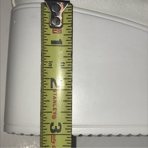 LUCKY STEP Women Platform Chunky Sole Ankle Boots White Goth Booties Size 7.5 - Picture 8 of 12